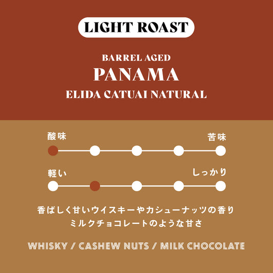 【浅煎り】バレルエイジド パナマ／Elida Catuai Natural